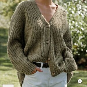 Jenni kayne acrylic/alpaca/polyamire/wool blend cardigan